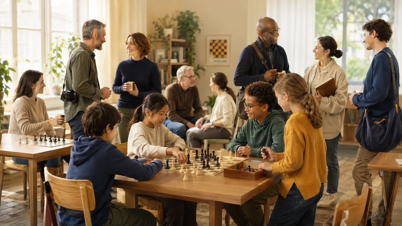 Des générations réunies autour du jeu d’échecs
